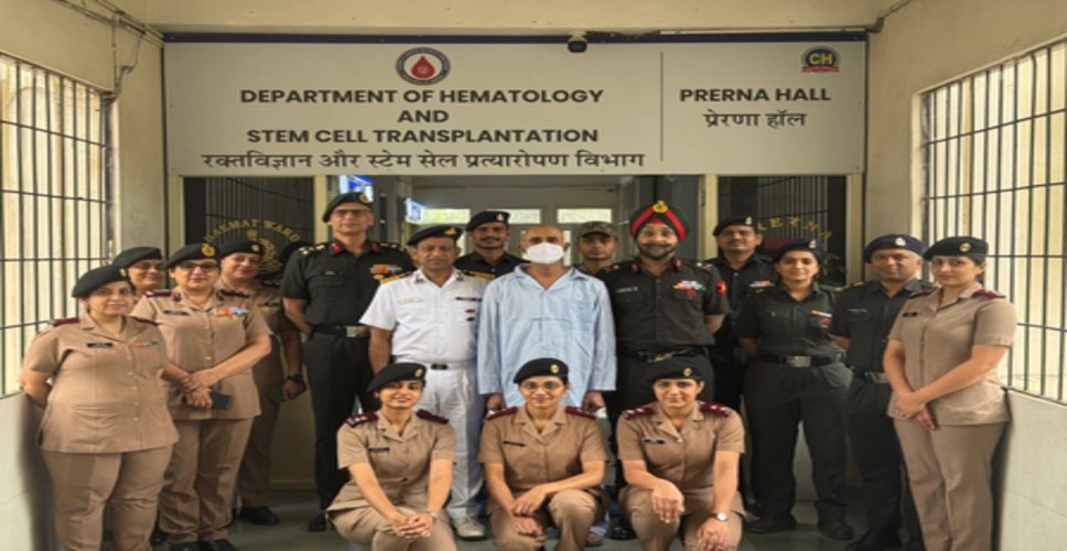 कमांड हॉस्पिटल चंडीमंदिर की बड़ी उपलब्धि, पहला ऑटोलॉगस बोन मैरो ट्रांसप्लांट सफल