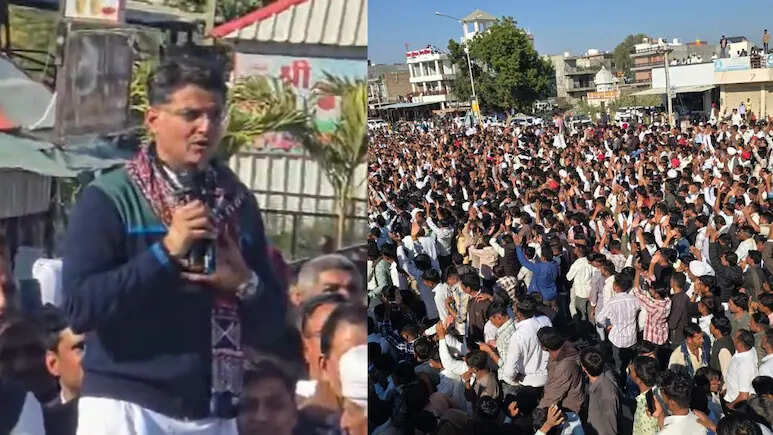 धोरीमना में जन आक्रोश रैली में शामिल हुए सचिन पायलट, कांग्रेस ने कहा- हमारी सरकार आएगी तो बदल देंगे फैसला