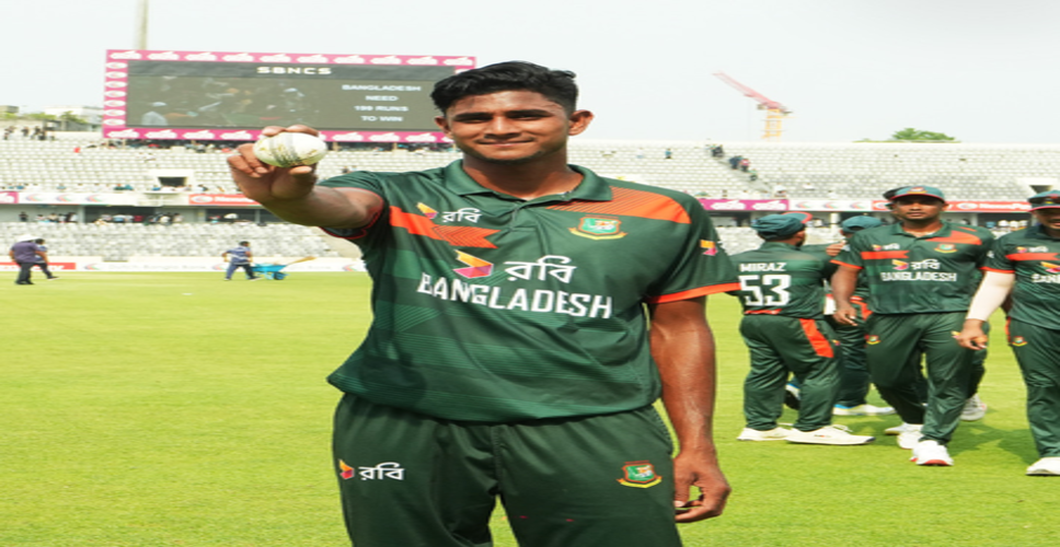 नाहिद राणा ने खोला 'पंजा', बांग्लादेश के खिलाफ 198 रन बनाकर न्यूजीलैंड टीम ऑल आउट