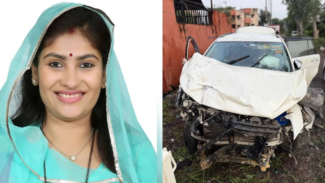 वीडियो में देंखे राजसमंद विधायक दीप्ति किरण माहेश्वरी का कार एक्सीडेंट, तीन लोग हुए बुरीघायल