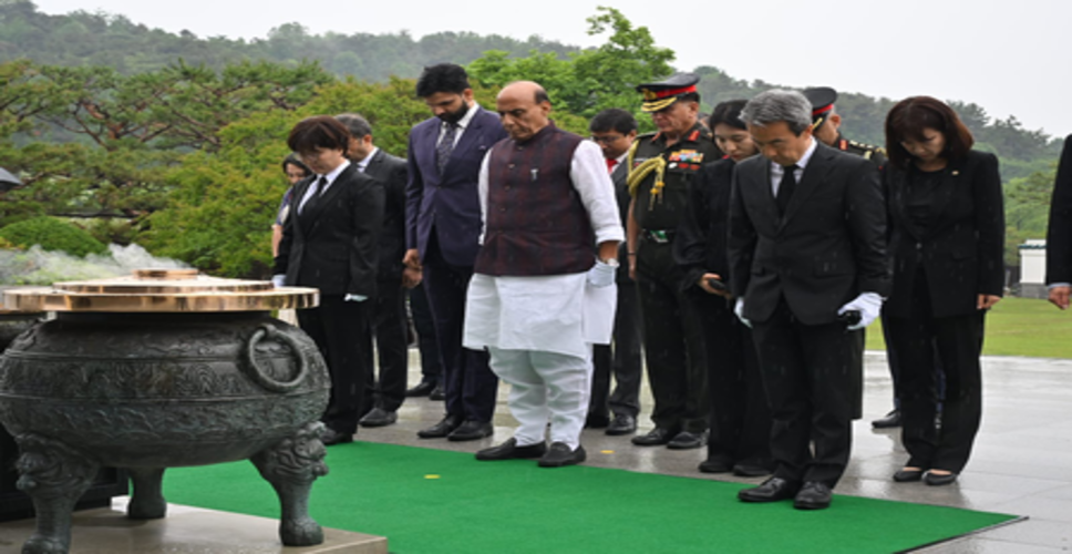 भारत-दक्षिण कोरिया मित्रता का संदेश, राजनाथ सिंह ने वीरों को किया नमन