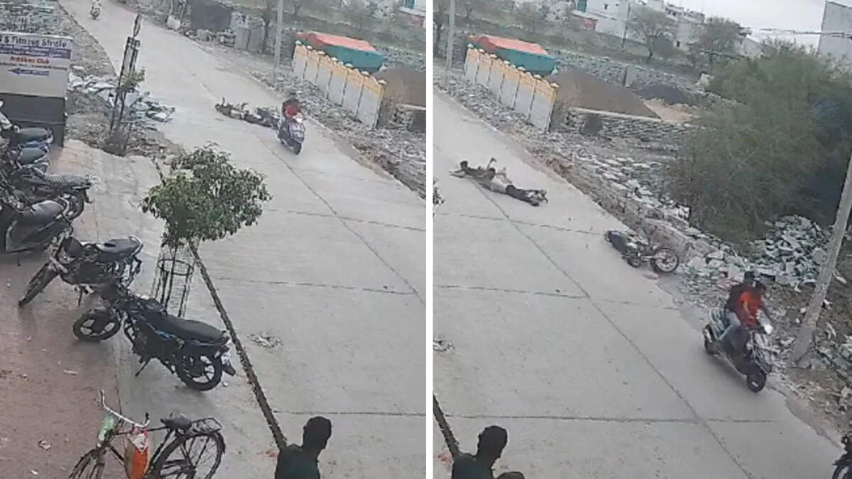 बीकानेर में तेज रफ्तार SUV का कहर, वीडियो में देखें बाइक सवार को मारी टक्कर, CCTV में कैद हादसा