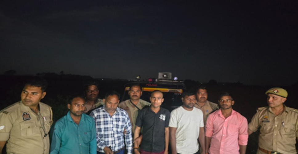 बलिया में बिजली तार चोरी करने वाले गैंग से मुठभेड़, 7 आरोपी गिरफ्तार