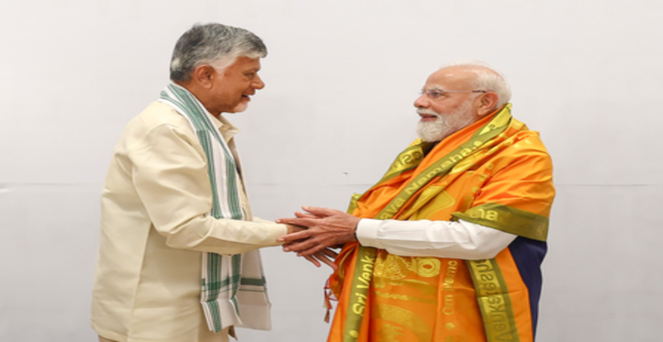 चंद्रबाबू नायडू ने प्रधानमंत्री मोदी को 'सही समय पर, सही जगह पर, सही नेता' बताया
