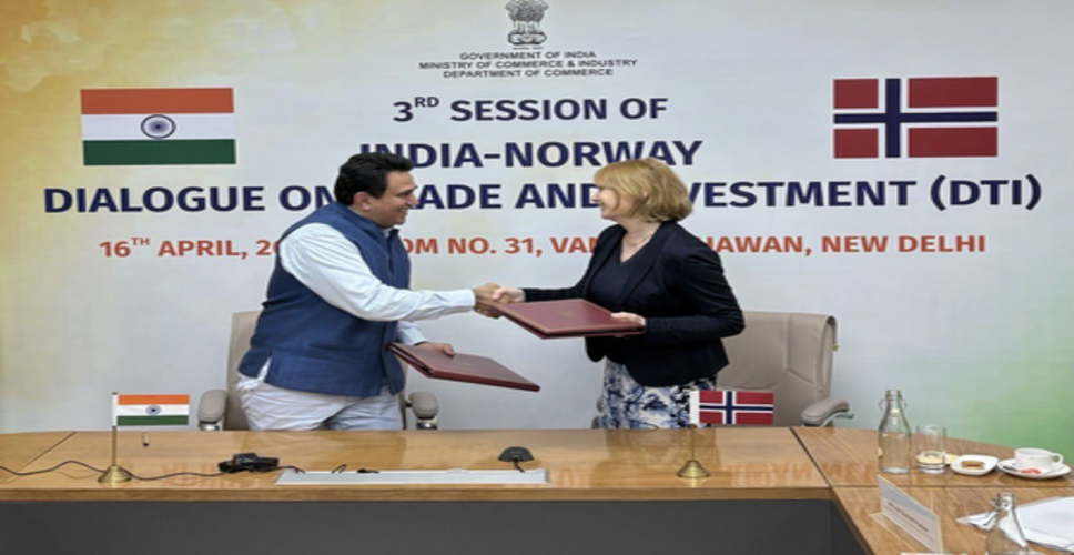 नई दिल्ली में भारत-नॉर्वे व्यापार वार्ता, ऊर्जा, ग्रीन हाइड्रोजन और निवेश सहयोग बढ़ाने पर जोर