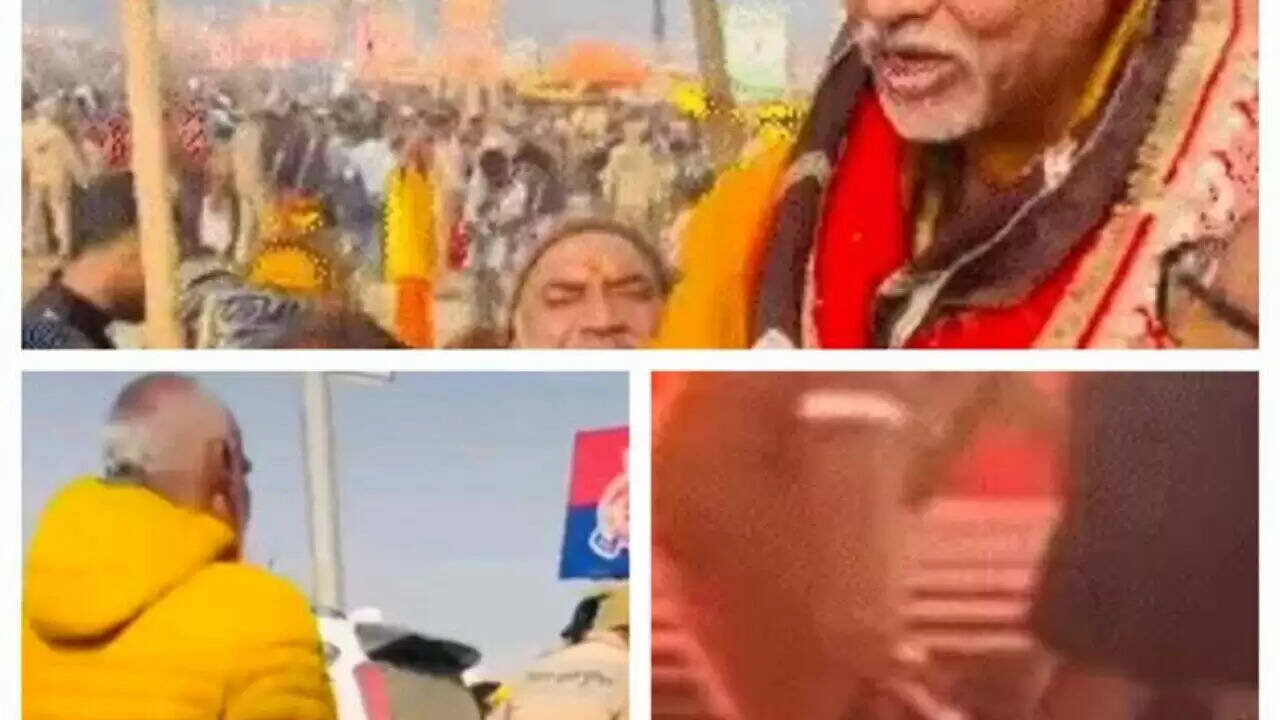 प्रयागराज माघ मेले में शंकराचार्य का धरना जारी, वीडियो में समझे पालकी यात्रा रोकने का विरोध