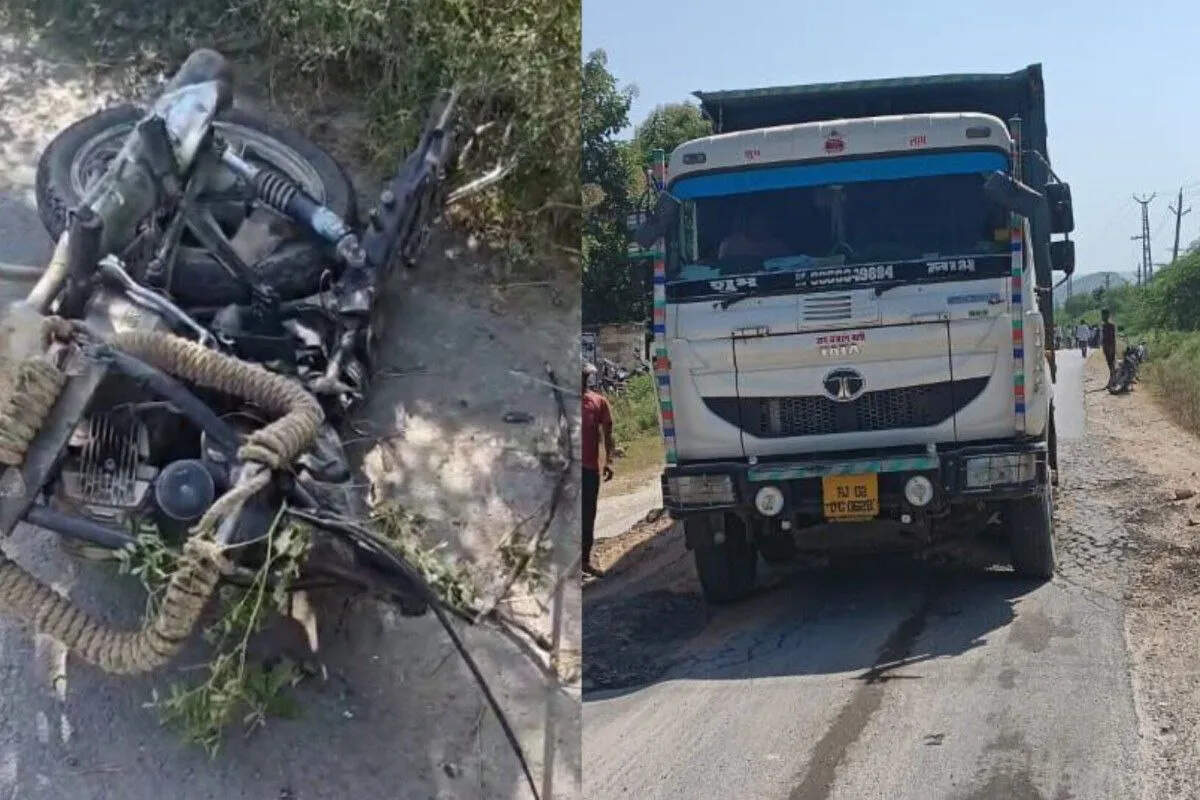 बीकानेर: भारतमाला रोड पर दो ट्रकों और टेंपो की भिड़ंत, दो लोगों की मौत