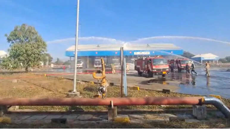 कोटा में HP गैस डिपो में भीषण आग की सूचना पर मचा हड़कंप, मॉक ड्रिल का पता चलने के बाद आई राहत की सांस