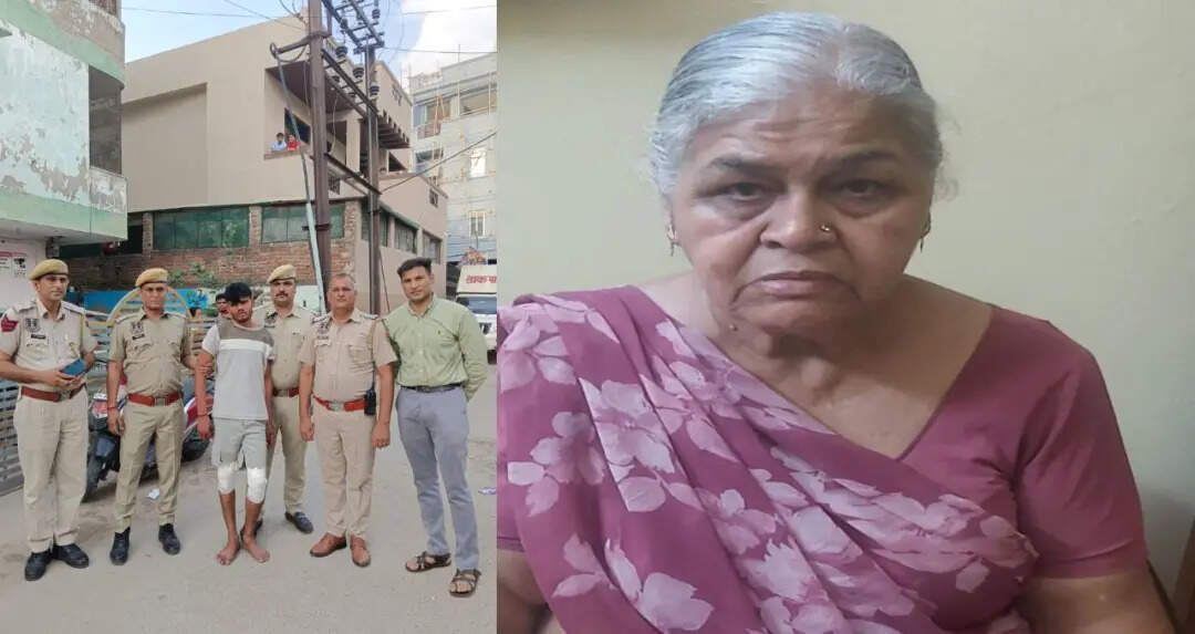 जयपुर में 17 सेकंड में बुजुर्ग महिला से 4.23 लाख के गहने लूटने वाला बदमाश गिरफ्तार, फुटेज में देंखे दो ज्वेलर्स भी पकड़े गए