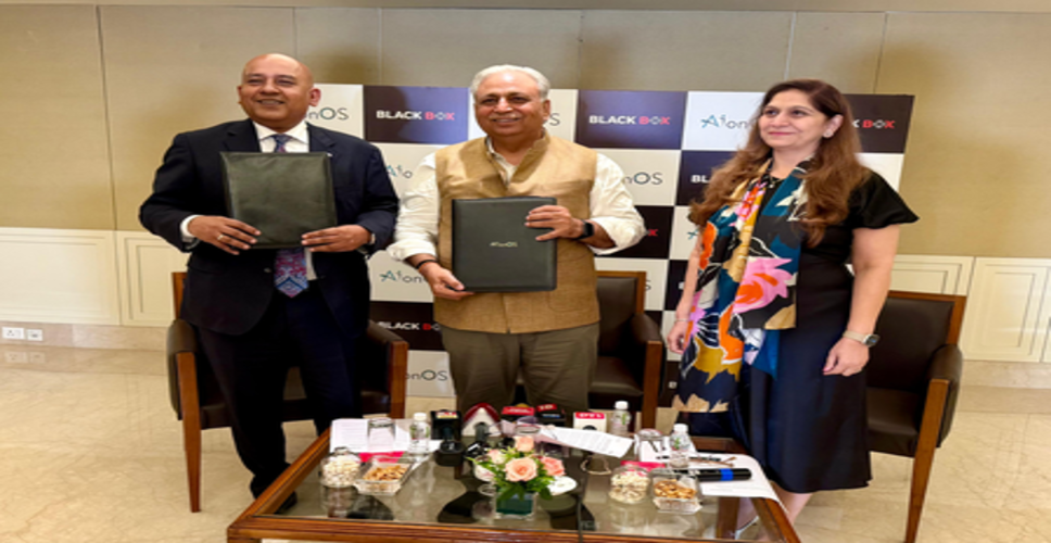 एआईओएनओएस और ब्लैक बॉक्स ने किया रणनीतिक गठबंधन, एआई इन्फ्रास्ट्रक्चर और एप्लीकेशन पर मिलकर करेंगे काम