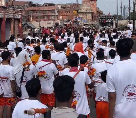 सावन के पहले सोमवार पर जयपुर शिवमय: गलता जी से निकली कांवड़ यात्रा, लाखों श्रद्धालुओं के लिए ड्रोन और CCTV से निगरानी