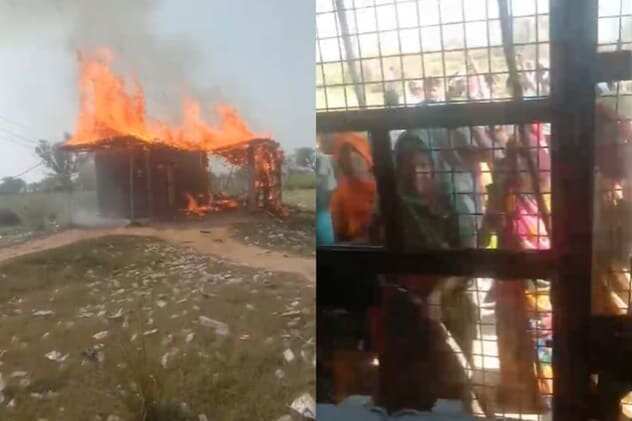 भरतपुर में ग्रामीणों ने शराब गोदाम में आग लगाई, वीडियो में देंखे 15 लाख की शराब जलकर हुई खाक