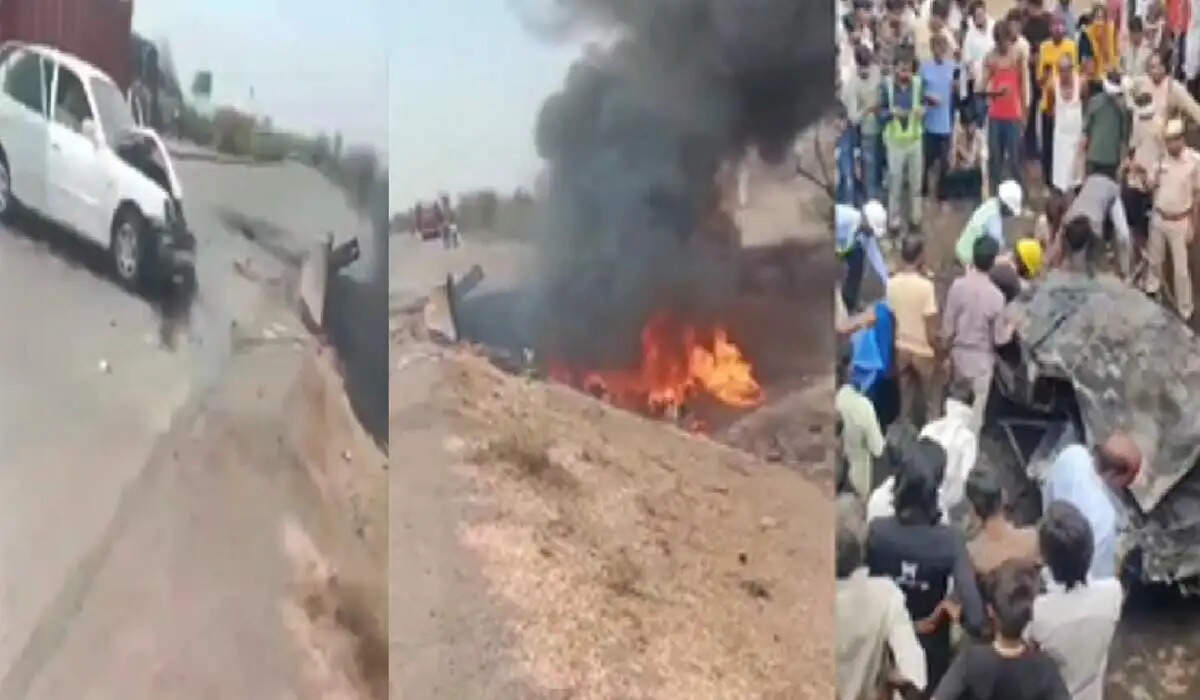 राजस्थान के भीलवाड़ा में दिल दहला देने वाला हादसा! कार और वन की टक्कर में चालक की जिन्दा जलकर मौत