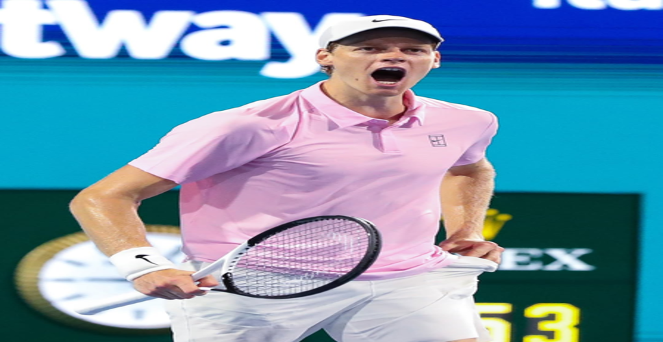 मोंटे कार्लो ओपनर में हम्बर्ट पर सिनर की आसान जीत