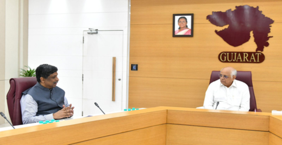 गुजरात के मुख्यमंत्री ने सिंचाई के लिए नर्मदा नहर का पानी शीघ्र छोड़ने का आदेश दिया