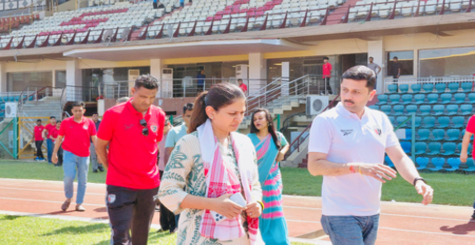 रक्षा खडसे ने नॉर्थईस्ट यूनाइटेड एफसी का किया दौरा, क्लब के प्रतिभा विकास मॉडल की सराहना की