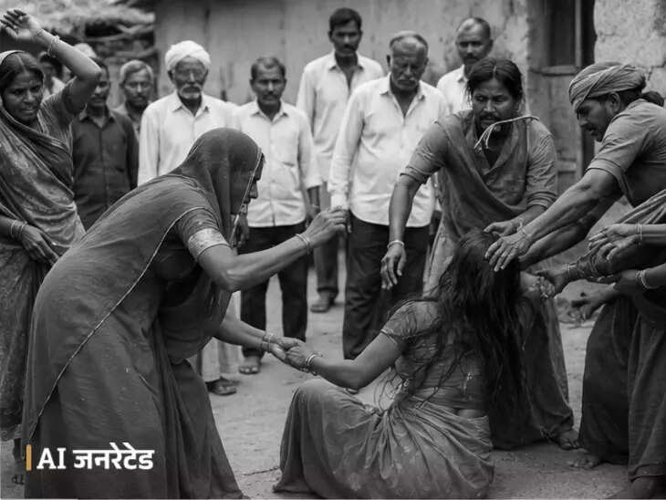 डायन बताकर महिला से मारपीट, बाल काटे और कपड़े फाड़े; पति के साथ गांव से निकाला, 20 लाख मौताणा की मांग