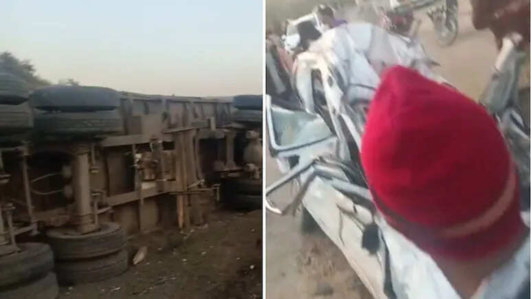 उदयपुर में गोगुंदा नेशनल हाईवे पर भीषण सड़क हादसा, 4 की मौत और 4 घायल