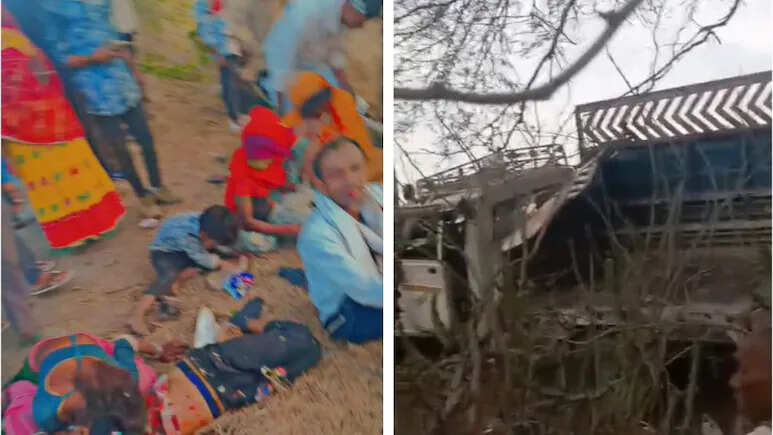 उदयपुर में 40 लोगों से भरी पिकअप पलटी, 3 की मौके पर ही मौत, 31 घायलों का इलाज जारी