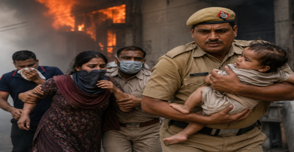 शाहदरा पुलिस की बहादुरी, आग में फंसे तीन लोगों को बचाया, एक साल के बच्चे की भी जान बचाई