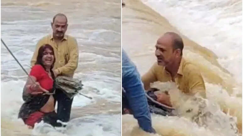 राजस्थान के हाड़ौती संभाग में भारी बारिश के कारण बाढ़ जैसे हालात