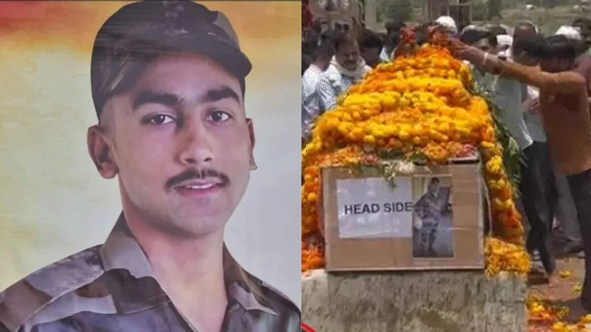 राजस्थान के अग्निवीर को बड़े भाई ने दी अंतिम विदाई, वीडियो में देखें 1.5KM लंबी तिरंगा यात्रा निकाली