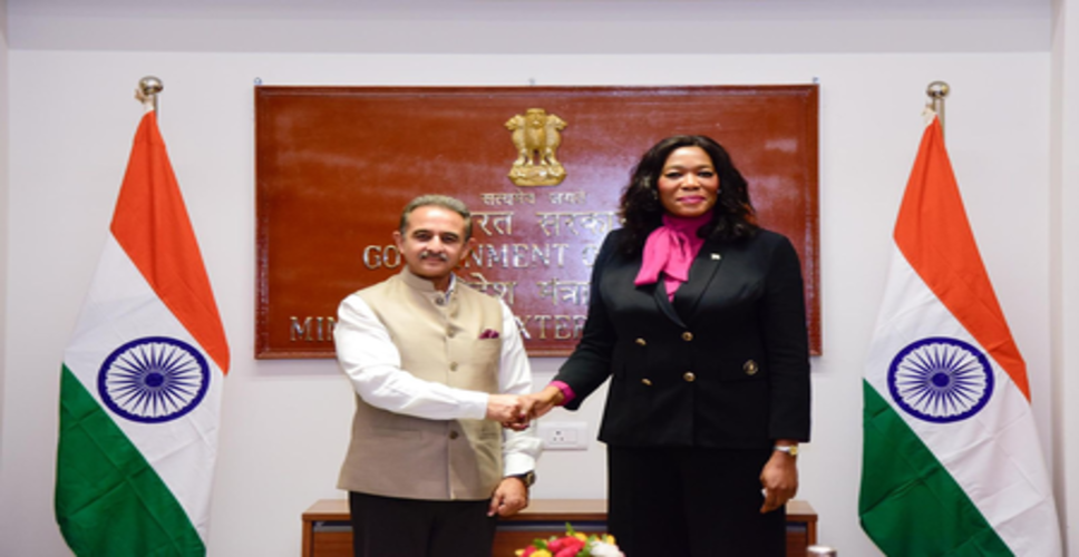 विदेश राज्य मंत्री कीर्ति वर्धन सिंह और अन्ना मोराका की मुलाकात, रणनीतिक साझेदारी पर की चर्चा