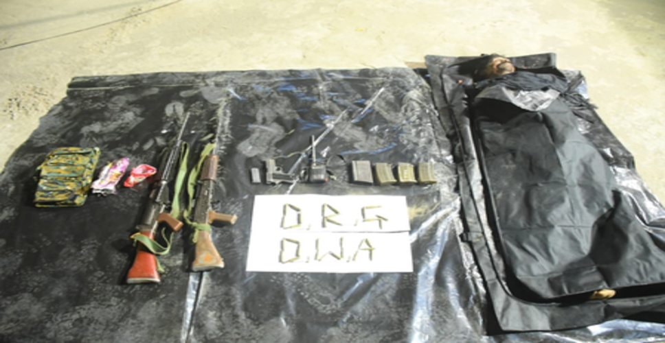 दंतेवाड़ा&ndash;बीजापुर सीमा के पास मुठभेड़ में पाच लाख का इनामी नक्सली ढेर