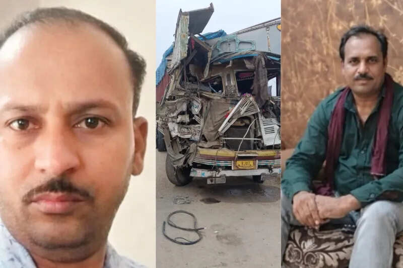 घने कोहरे में ट्रेलर से हुई ट्रक की भिडंत, दो सगे भाइयों सहित 3 लोगों की मौत, 30 जानवरों की भी चली गई जान