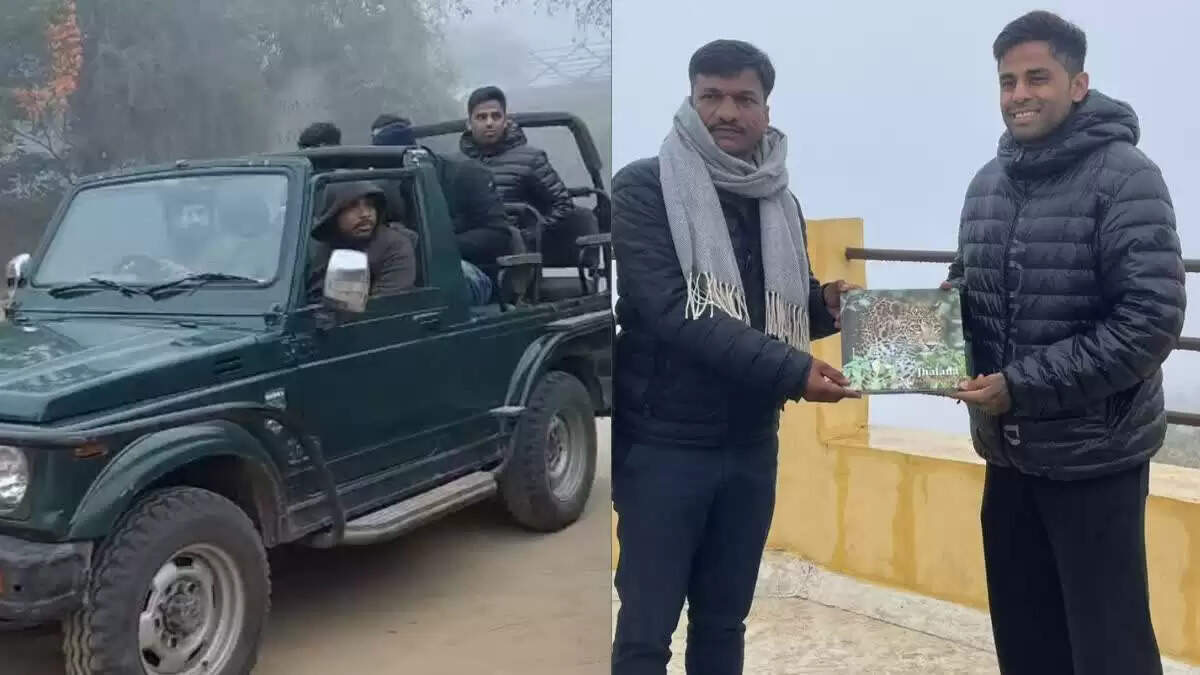 जयपुर के झालाना लेपर्ड रिजर्व पहुंचे टी-20 कप्तान सूर्यकुमार यादव, जंगल सफारी का आनंद लेते सामने आया वीडियो