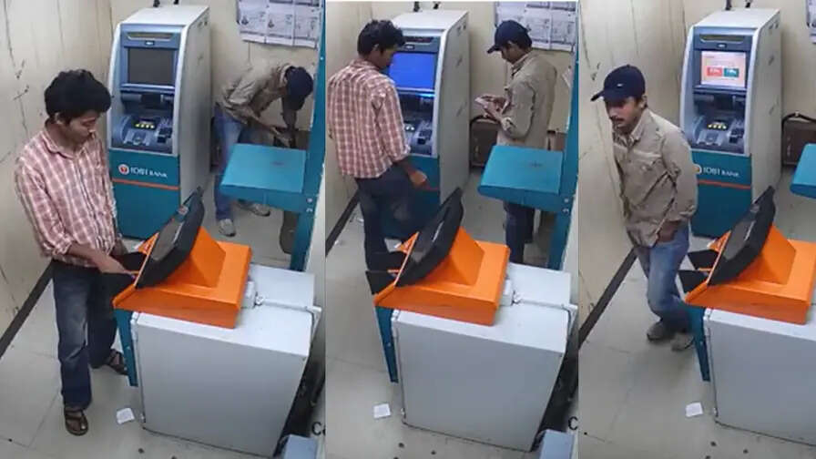 जयपुर में CDM मशीन से 5 मिनट में उड़ाए 38 हजार रुपए, सीसीटीवी ​फुटेज में देखें माचिस की तीली से की बड़ी चालाकी