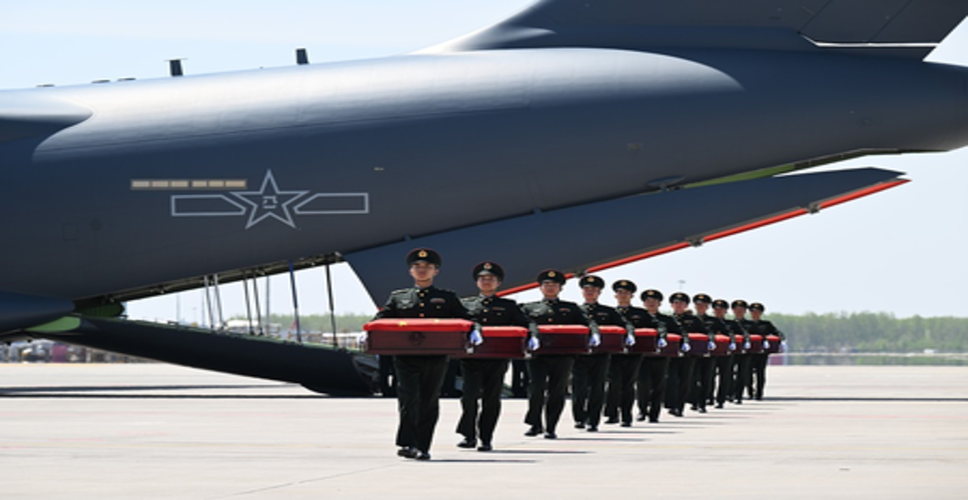 कोरियाई युद्ध में शहीद चीनी स्वयंसेवी सैनिकों के अवशेष वापस लाए गए