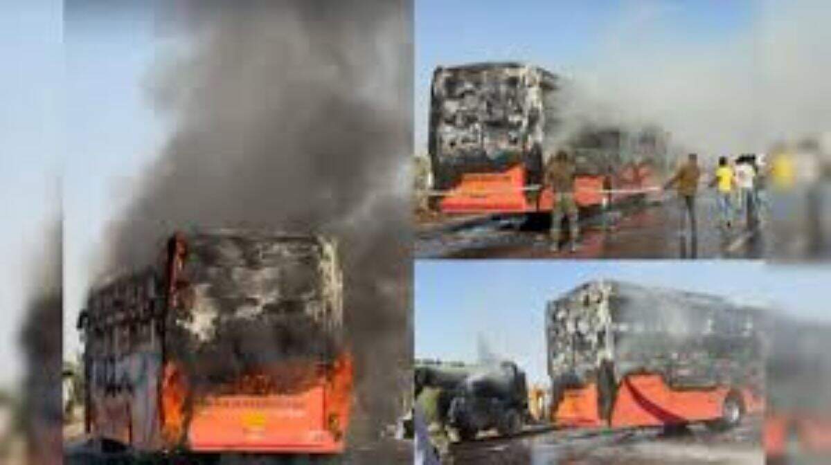 जैसलमेर- अहमदाबाद बस में आग, वीडियो में देंखे 9 यात्री झुलसे, एक की इलाज के दौरान मौत