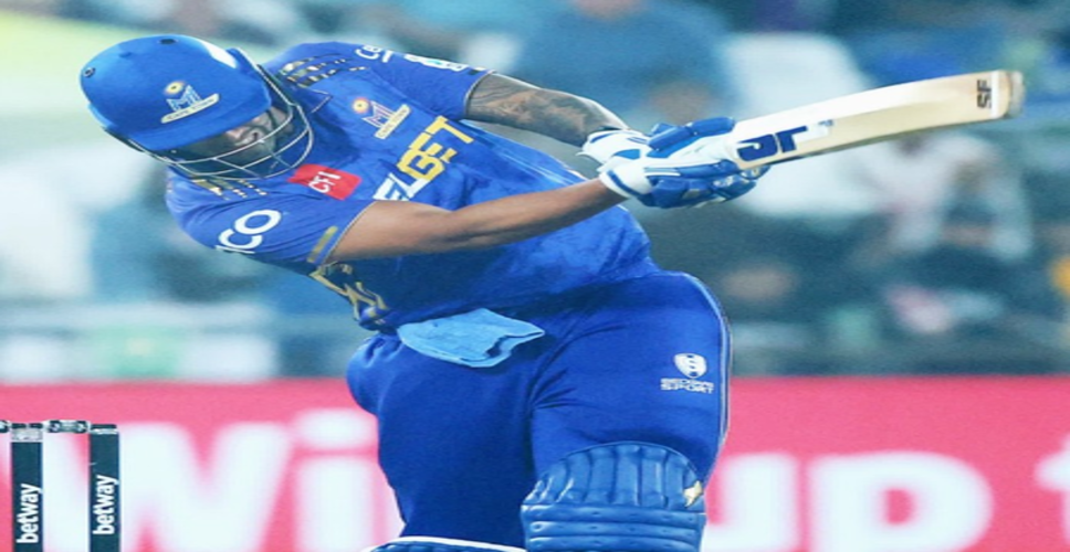 एसए20: बारिश से बाधित मैच में एमआई केपटाउन ने जोबर्ग सुपर किंग्स को 4 विकेट से हराया