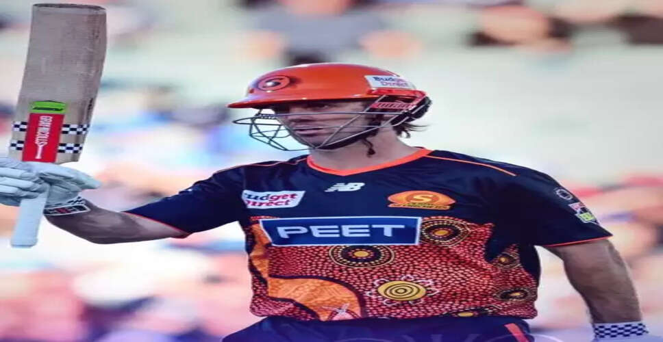 बीबीएल: मिशेल मार्श शतक से चूके, पर्थ स्कॉचर्स ने एडिलेड स्ट्राइकर्स को 233 रन का लक्ष्य दिया