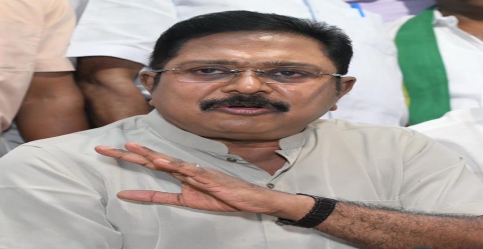 तमिलनाडु सरकार को यह सुनिश्चित करना चाहिए कि निवेश राज्य में ही रहे: दिनाकरन