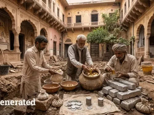 जयपुर की हवेली में खजाना मिलने का दावा, ठेकेदार पर 40 किलो चांदी और सोने के सिक्के छिपाने का आरोप