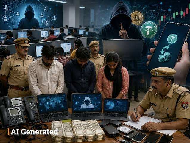 जयपुर में फर्जी कॉल सेंटर का भंडाफोड़, क्रिप्टो और USDT में निवेश के नाम पर लोगों से ठगी; फुटेज में देंखे 3 गिरफ्तार