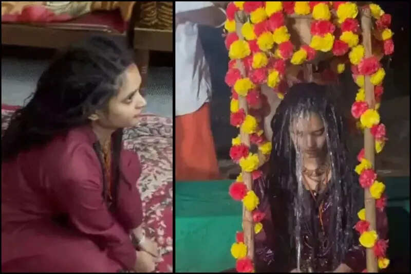 जालोर: कड़ाके की ठंड में महिला साधु की जलधारा तपस्या, भक्ति और आत्मशक्ति का अद्भुत नजारा