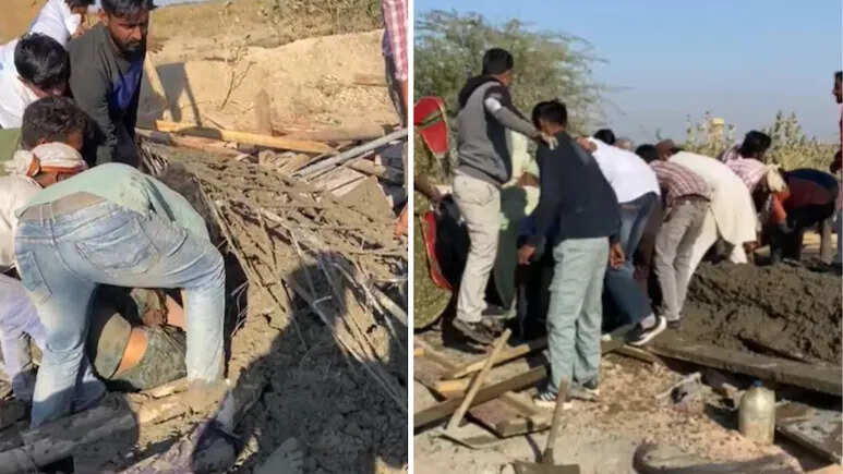 फलोदी में प्रवेश द्वार बनाते समय मजदूरों पर गिरा मलबा, 2 की मौत 1 गंभीर घायल