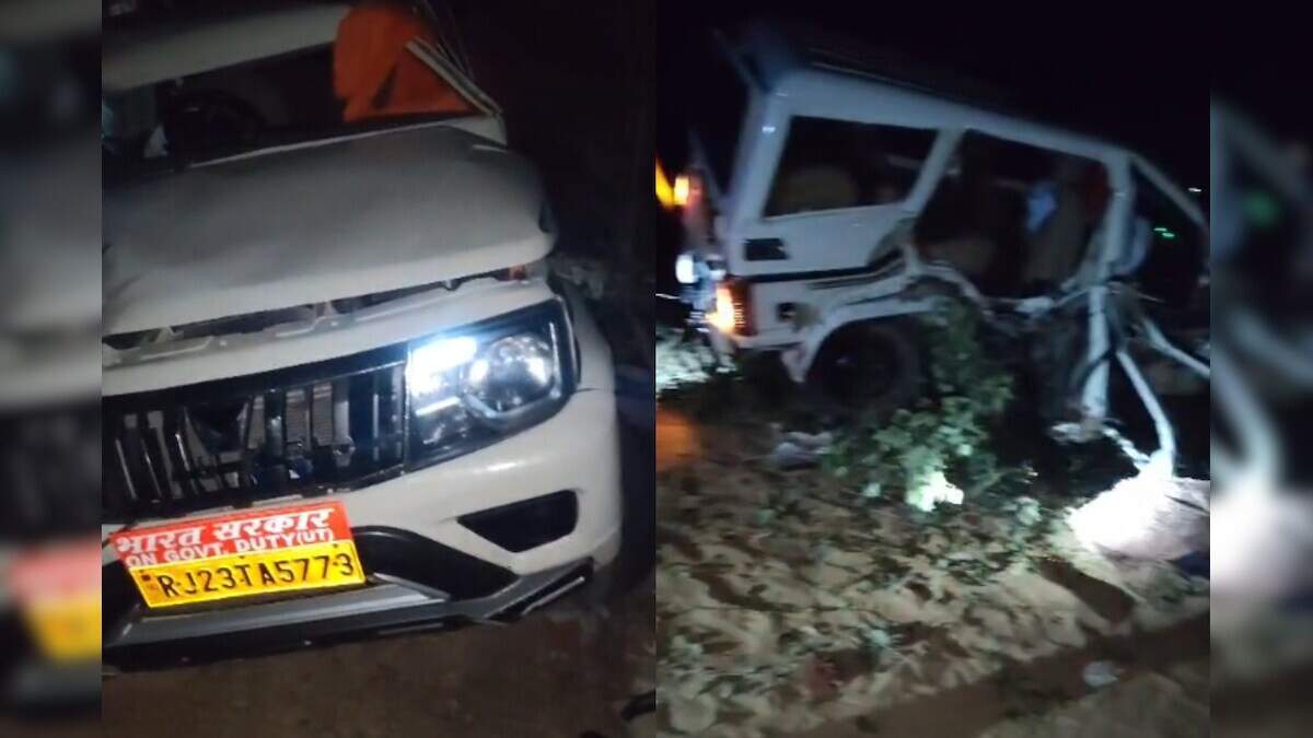 सीकर में बड़ा सड़क हादसा, फुटेज में देखें तेज रफ्तार कार दुकान के चबूतरे से टकराई, 2 घायल