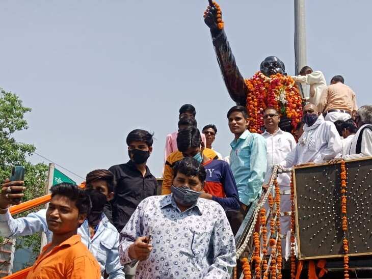 धौलपुर में भीम राव अंबेडकर की प्रतिमा से छेड़छाड़, जिरौली फाटक पर तनाव, पुलिस जांच शुरू