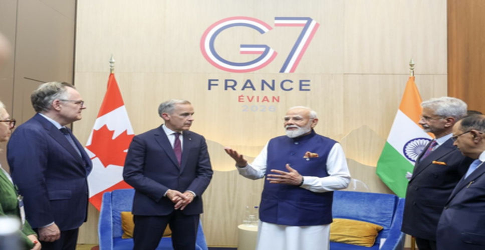 जी-7 सम&zwj;िट में मार्क कार्नी से म&zwj;िले पीएम मोदी, जी-20 से पहले एफटीए पूरा करने पर हुई चर्चा