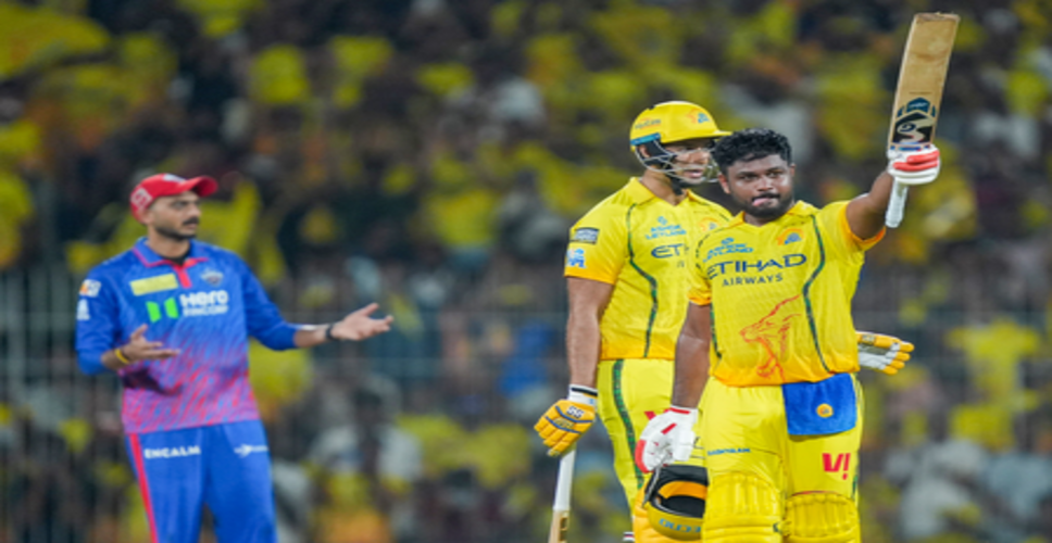 आईपीएल 2026: संजू सैमसन ने लगाया चौथा शतक, डीसी के खिलाफ सीएसके ने बनाए 212 रन