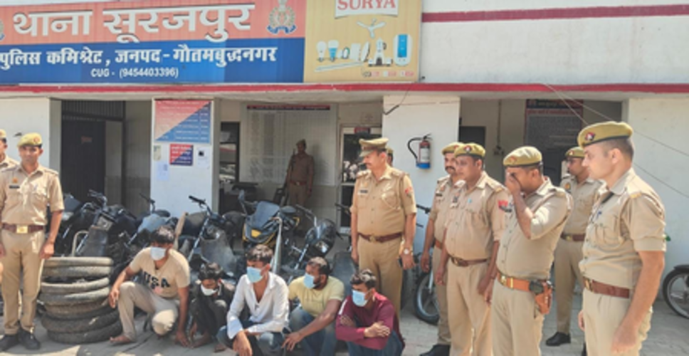 अंतरराज्यीय वाहन चोर गिरोह का पर्दाफाश, चोरी की 12 बाइक और भारी मात्रा में पार्ट्स बरामद