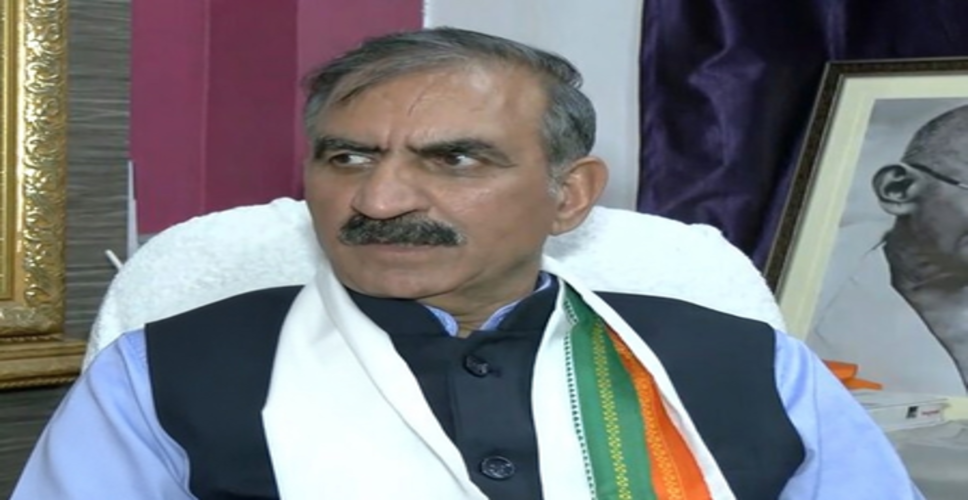 कांग्रेस भाजपा को रोकने वाली एकमात्र ताकत, बंगाल की जनता दे साथ: हिमाचल के सीएम