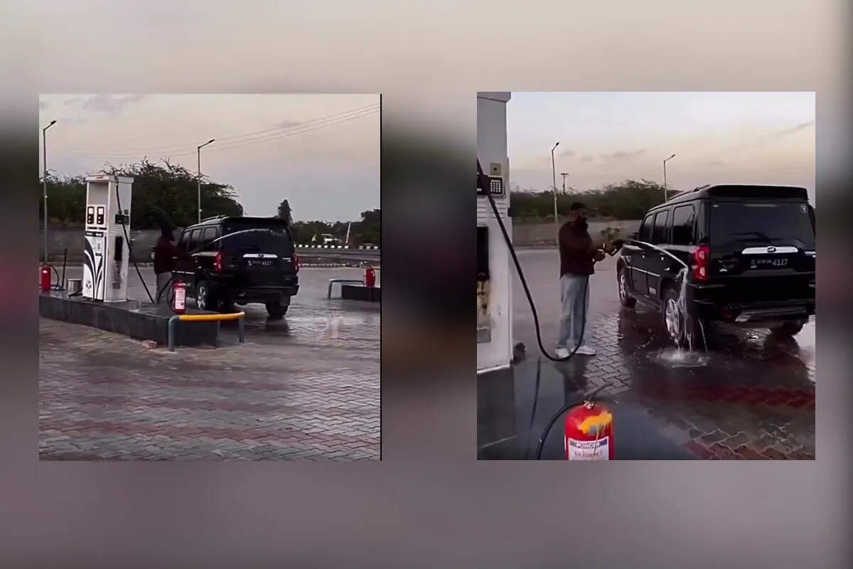 शिवगंज में पेट्रोल पंप पर डीजल से कार धोने का वीडियो वायरल, लोगों में नाराजगी