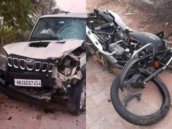 स्कॉर्पियो की चपेट में आने से ड्राइवर की मौत, एक्क्लूसिव फुटेज में देंखे फरार वाहन की तलाश जारी