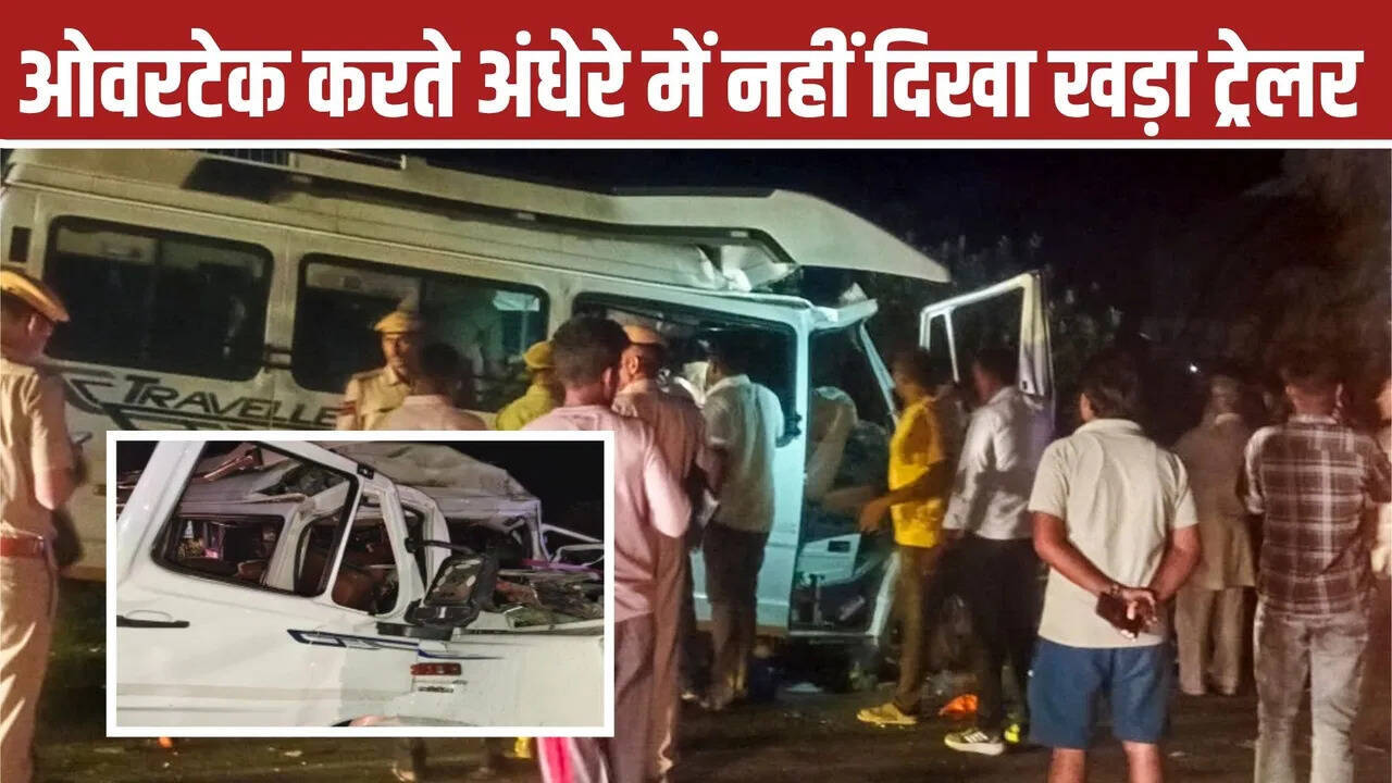 जोधपुर में भीषण सड़क हादसा: ट्रेवलर बस और ट्रेलर की टक्कर में 15 की मौत