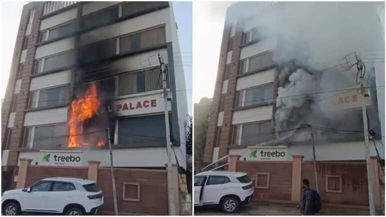 जोधपुर के होटल सोनल पैलेस में भीषण आग, कमरों में फंसे यात्रियों ने छत पर भागकर बचाई जान